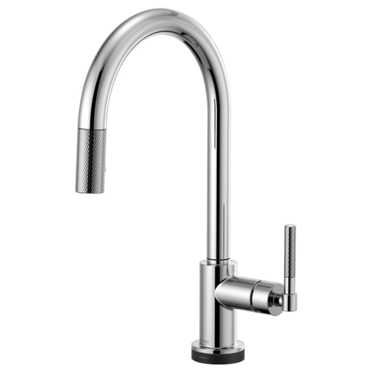 BRIZO LITZE 64043LF SmartTouch Pull-Down Kitchen Faucet with Arc Spout and Knurled Handle