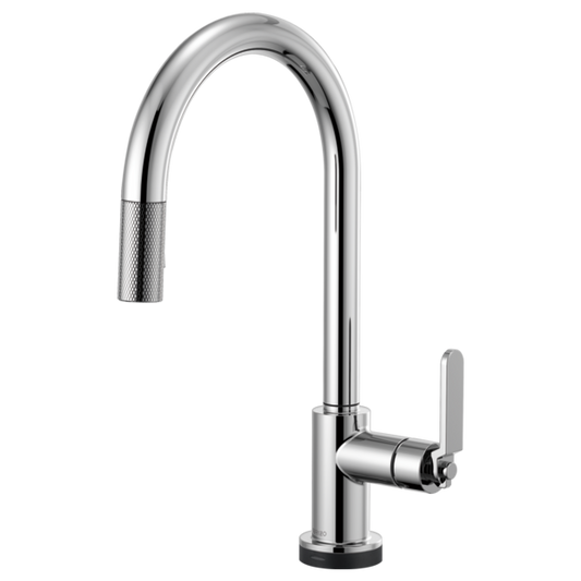 BRIZO LITZE 64044LF SmartTouch Pull-Down Kitchen Faucet with Arc Spout and Industrial Handle