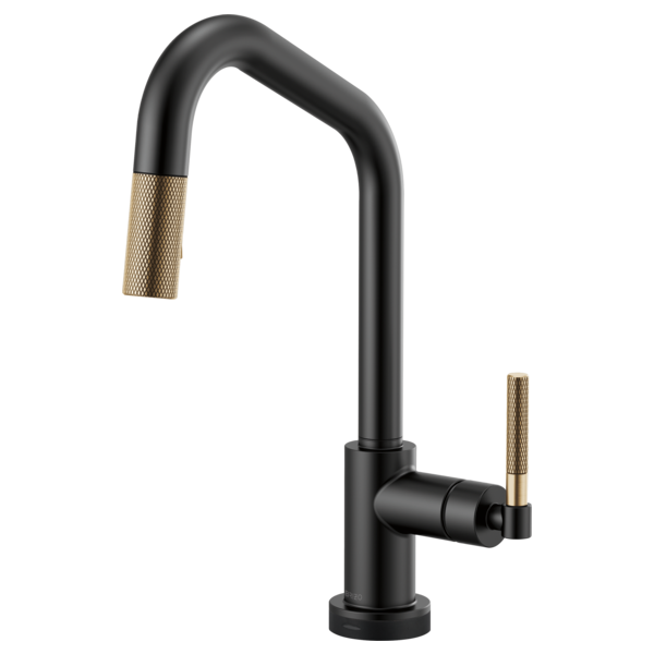 BRIZO LITZE 64063LF SmartTouch Pull-Down Kitchen Faucet with Angled Spout and Knurled Handle