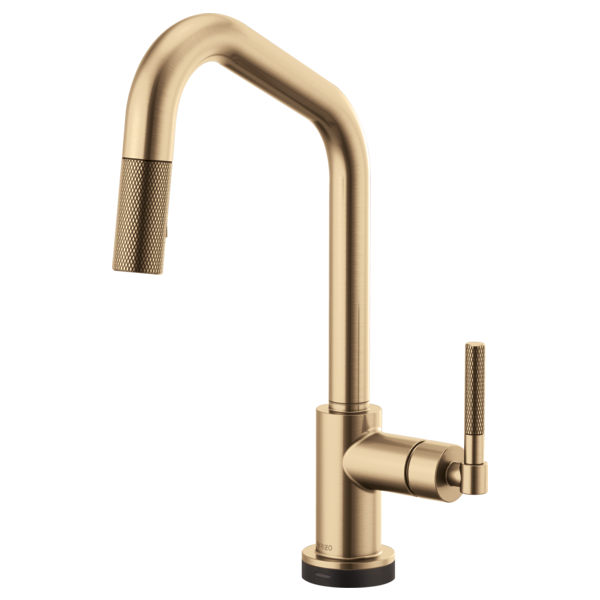 BRIZO LITZE 64063LF SmartTouch Pull-Down Kitchen Faucet with Angled Spout and Knurled Handle