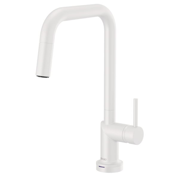 BRIZO 64065LF SmartTouch Pull-Down Kitchen Faucet with Square Spout - Metal Lever Handle