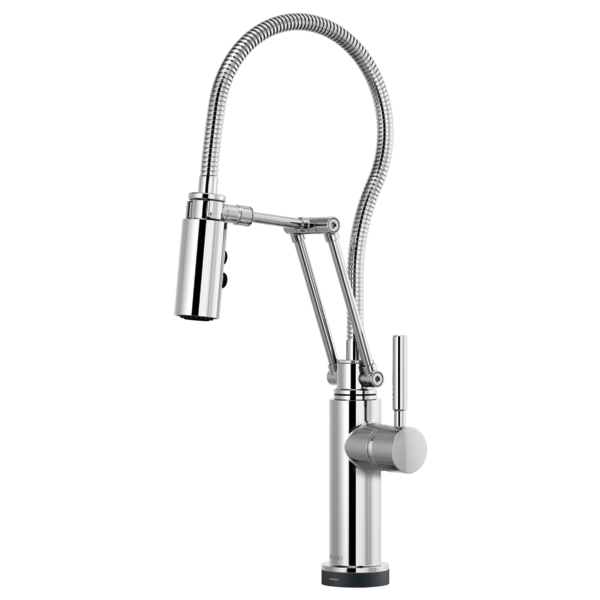 BRIZO ODIN 64121LF SmartTouch Articulating Kitchen Faucet With Finished Hose