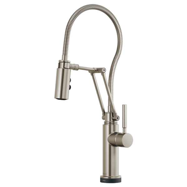 BRIZO ODIN 64121LF SmartTouch Articulating Kitchen Faucet With Finished Hose