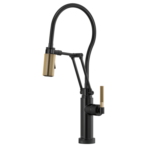 BRIZO LITZE 64143LF SmartTouch Articulating Kitchen Faucet With Finished Hose