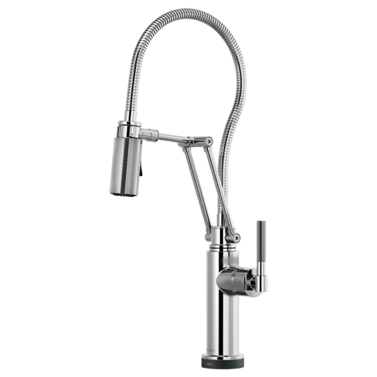 BRIZO LITZE 64143LF SmartTouch Articulating Kitchen Faucet With Finished Hose