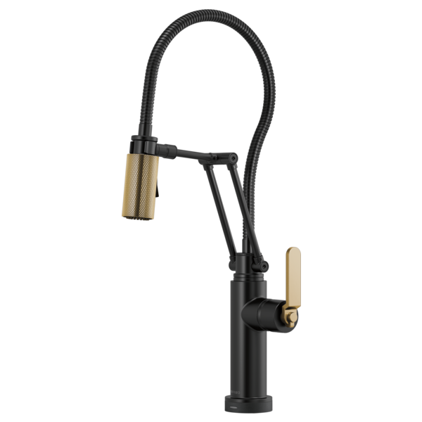 BRIZO LITZE 64144LF SmartTouch Articulating Kitchen Faucet With Finished Hose