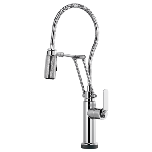 BRIZO LITZE 64144LF SmartTouch Articulating Kitchen Faucet With Finished Hose