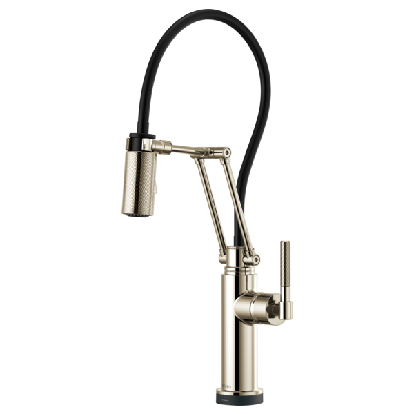 BRIZO LITZE 64243LF SmartTouch Articulating Kitchen Faucet with Knurled Handle