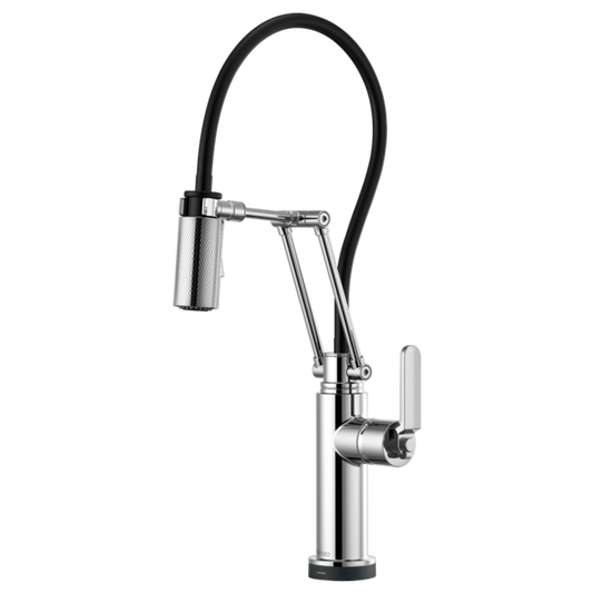 BRIZO LITZE 64244LF SmartTouch Articulating Kitchen Faucet with Industrial Handle