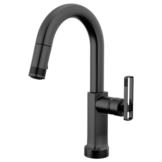 BRIZO 64906LF SmartTouch Pull-Down Prep Faucet with Arc Spout - Knob Handle