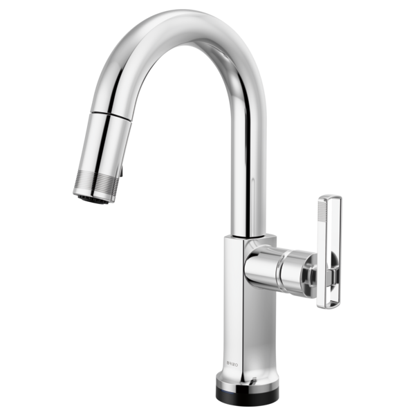 BRIZO 64906LF SmartTouch Pull-Down Prep Faucet with Arc Spout - Knob Handle