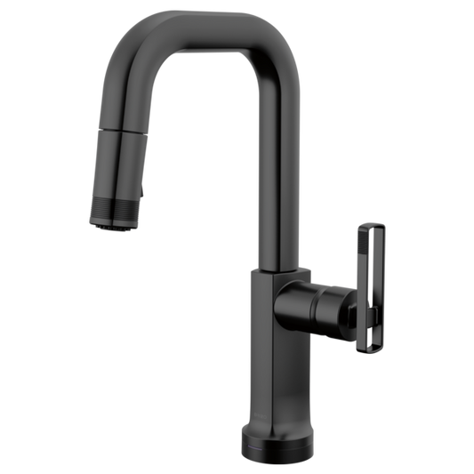 BRIZO 64907LF SmartTouch Pull-Down Prep Faucet with Square Spout - Knob Handle