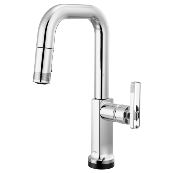 BRIZO 64907LF SmartTouch Pull-Down Prep Faucet with Square Spout - Knob Handle