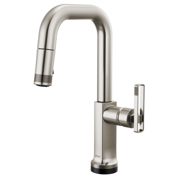 BRIZO 64907LF SmartTouch Pull-Down Prep Faucet with Square Spout - Knob Handle