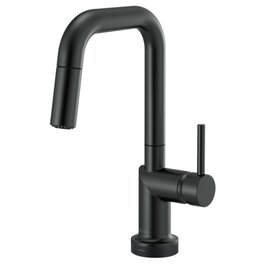 BRIZO 64965LF SmartTouch Pull-Down Prep Kitchen Faucet with Square Spout - Metal Lever Handle