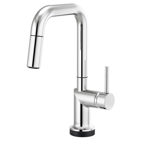 BRIZO 64965LF SmartTouch Pull-Down Prep Kitchen Faucet with Square Spout - Metal Lever Handle