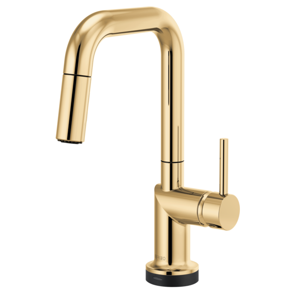 BRIZO 64965LF SmartTouch Pull-Down Prep Kitchen Faucet with Square Spout - Metal Lever Handle