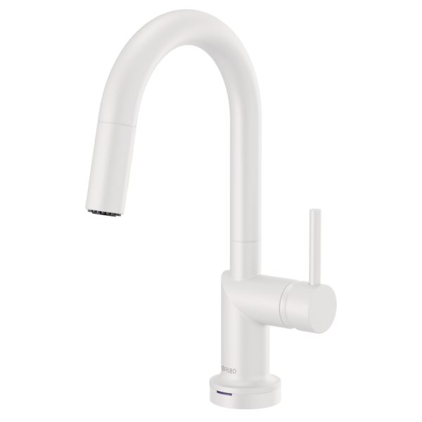 BRIZO 64975LF SmartTouch Pull-Down Prep Kitchen Faucet with Arc Spout - Metal Lever Handle