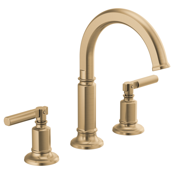 BRIZO INVARI 65376LF Widespread Lavatory Faucet with Arc Spout - Lever Handles 1.2 GPM