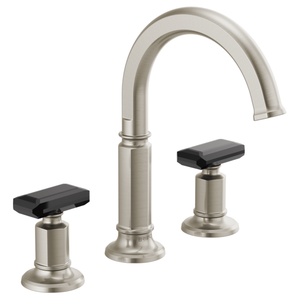 BRIZO INVARI 65376LF Widespread Lavatory Faucet with Arc Spout - Knob Handles 1.2 GPM