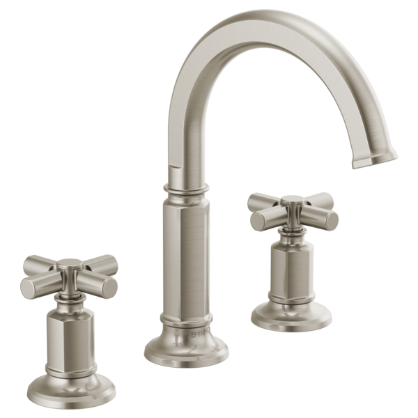 BRIZO INVARI 65376LF Widespread Lavatory Faucet with Arc Spout - Cross Handles 1.2 GPM