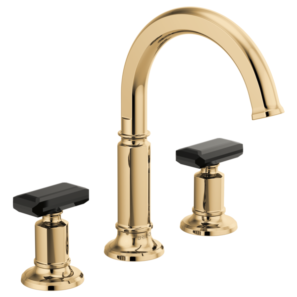 BRIZO INVARI 65376LF Widespread Lavatory Faucet with Arc Spout - Knob Handles 1.2 GPM