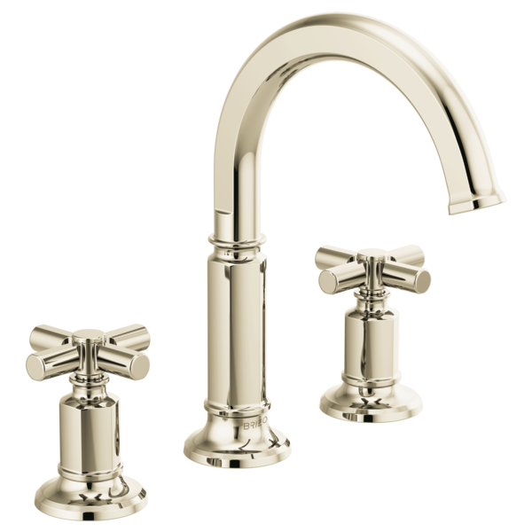 BRIZO INVARI 65376LF Widespread Lavatory Faucet with Arc Spout - Cross Handles 1.2 GPM