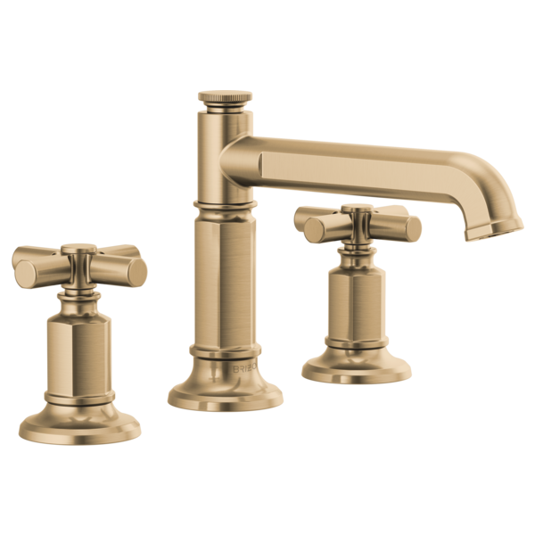 BRIZO INVARI 65377LF Widespread Lavatory Faucet with Column Spout - Cross Handles 1.2 GPM