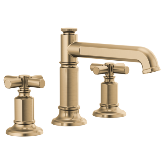 BRIZO 65377LF Widespread Lavatory Faucet with Column Spout - Cross Handles 1.5 GPM