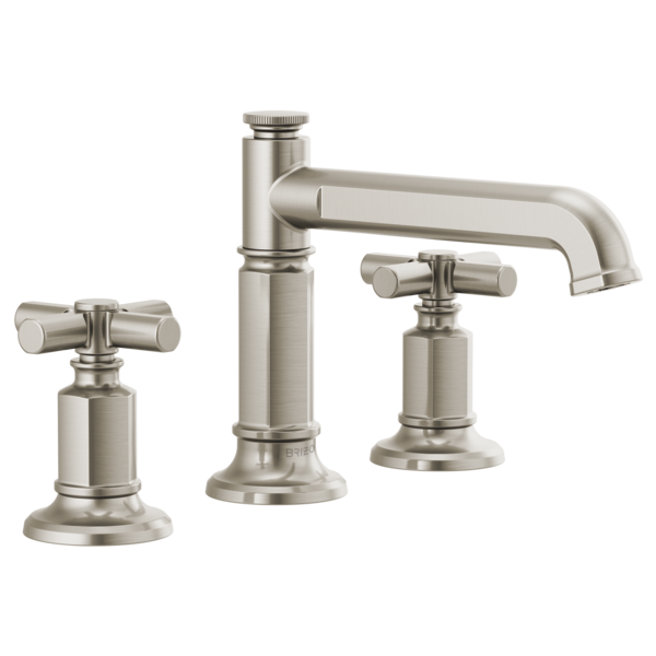 BRIZO INVARI 65377LF Widespread Lavatory Faucet with Column Spout - Cross Handles 1.2 GPM