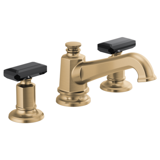 BRIZO 65378LF Widespread Lavatory Faucet with Angled Spout - Knob Handles 1.5 GPM