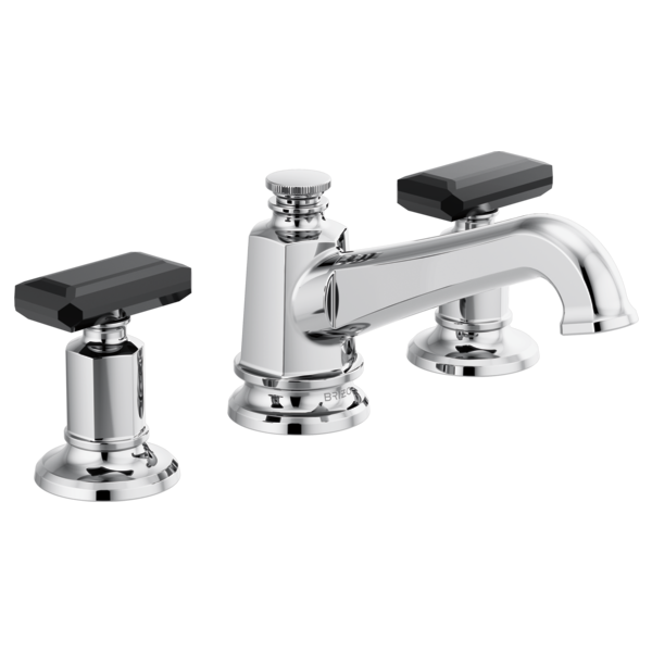 BRIZO INVARI 65378LF Widespread Lavatory Faucet with Angled Spout - Knob Handles 1.2 GPM