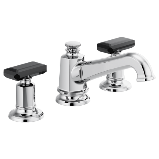 BRIZO INVARI 65378LF Widespread Lavatory Faucet with Angled Spout - Knob Handles 1.2 GPM