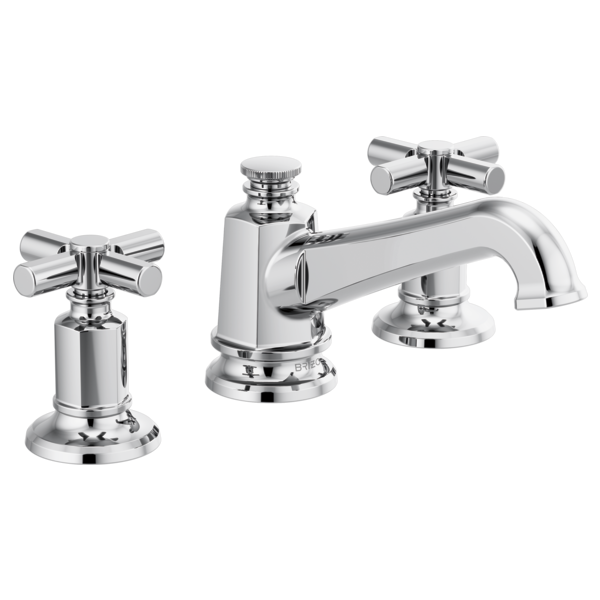 BRIZO INVARI 65378LF Widespread Lavatory Faucet with Angled Spout - Cross Handles 1.2 GPM