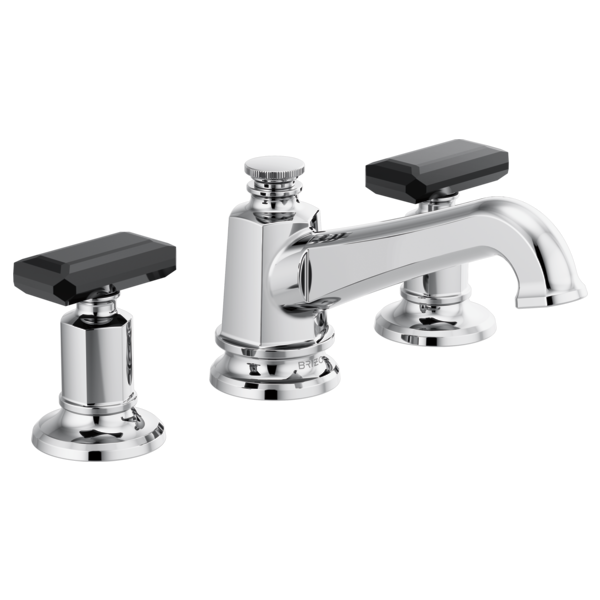 BRIZO 65378LF Widespread Lavatory Faucet with Angled Spout - Knob Handles 1.5 GPM