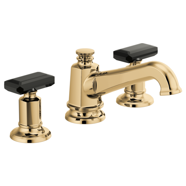 BRIZO INVARI 65378LF Widespread Lavatory Faucet with Angled Spout - Knob Handles 1.2 GPM