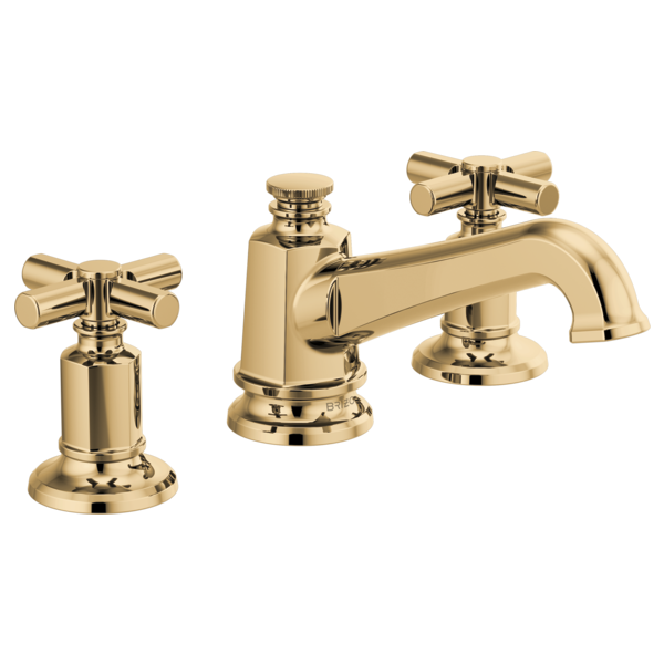 BRIZO INVARI 65378LF Widespread Lavatory Faucet with Angled Spout - Cross Handles 1.2 GPM