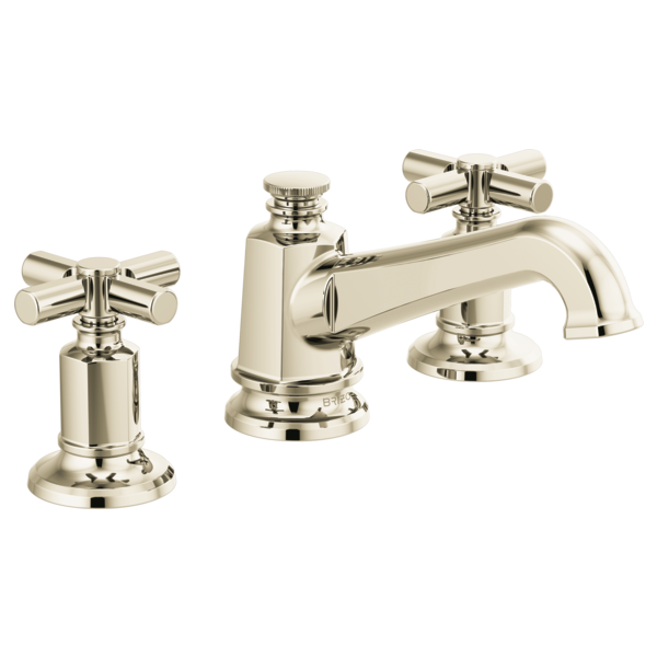 BRIZO INVARI 65378LF Widespread Lavatory Faucet with Angled Spout - Cross Handles 1.2 GPM