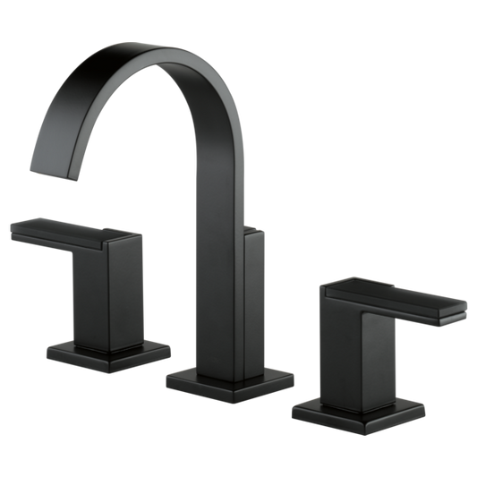 BRIZO 65380LF Widespread Lavatory Faucet - Gray Glass Lever Handles 1.5 GPM