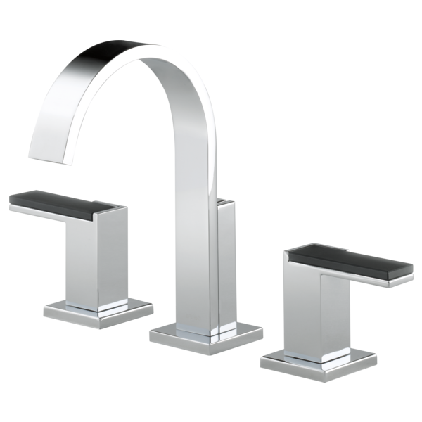 BRIZO SIDERNA 65380LF Widespread Lavatory Faucet - Glass Lever Handles 1.2 GPM