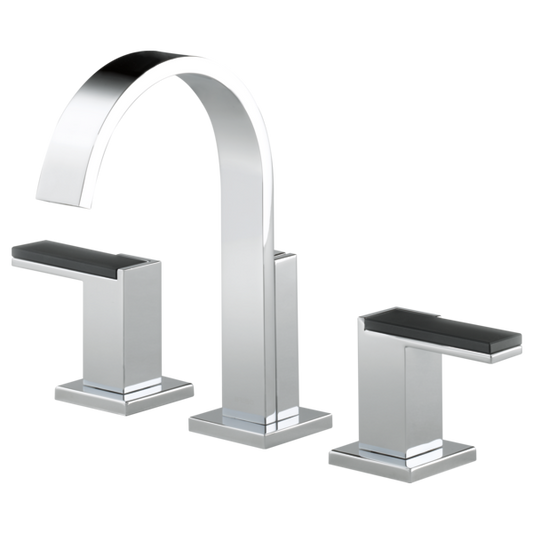 BRIZO SIDERNA 65380LF Widespread Lavatory Faucet - Glass Lever Handles 1.2 GPM