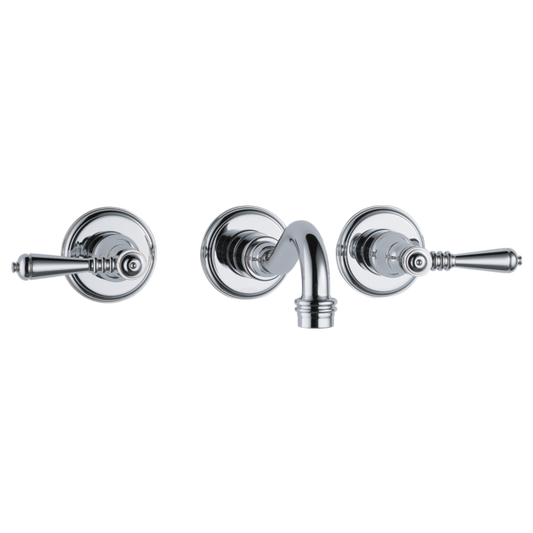 BRIZO 65836LF Two-Handle Wall Mount Lavatory Faucet with Lever Handles 1.2 GPM