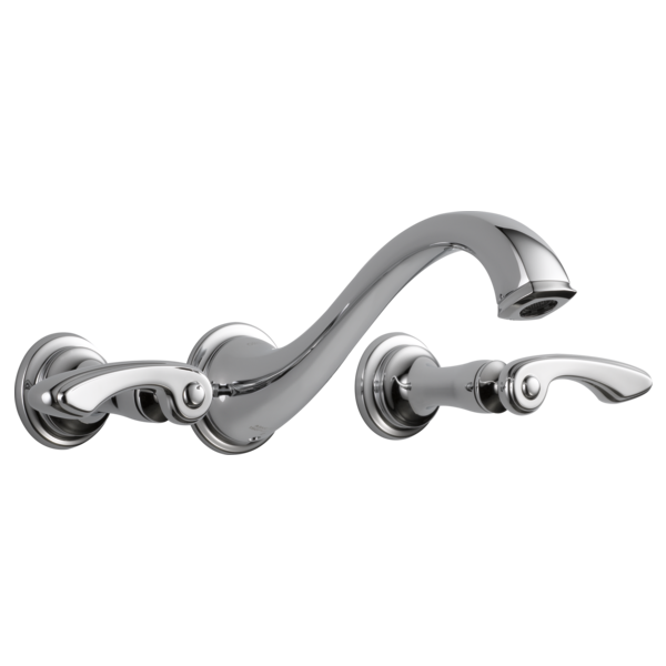 BRIZO CHARLOTTE 65885LF Two-Handle Wall Mount Lavatory Faucet - Lever Handles 1.2 GPM