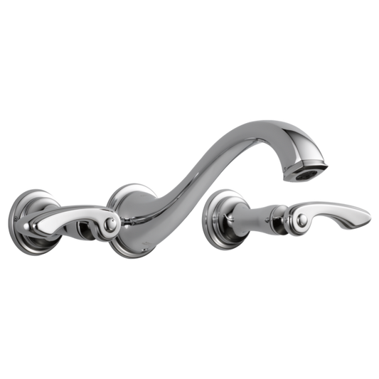 BRIZO CHARLOTTE 65885LF Two-Handle Wall Mount Lavatory Faucet - Lever Handles 1.2 GPM