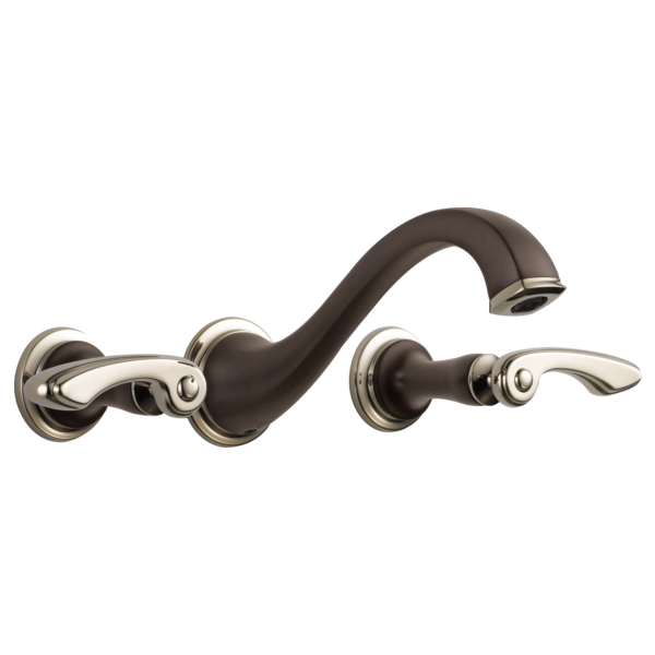 BRIZO CHARLOTTE 65885LF Two-Handle Wall Mount Lavatory Faucet - Lever Handles 1.2 GPM