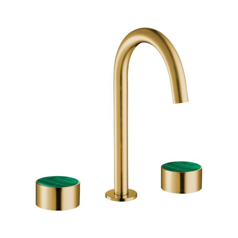 MAIER 82075J Bespoke Wide Spread Lav Plain Handle and Malachite Inlay