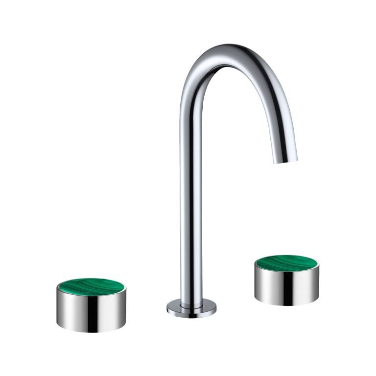 MAIER 82075J Bespoke Wide Spread Lav Plain Handle and Malachite Inlay