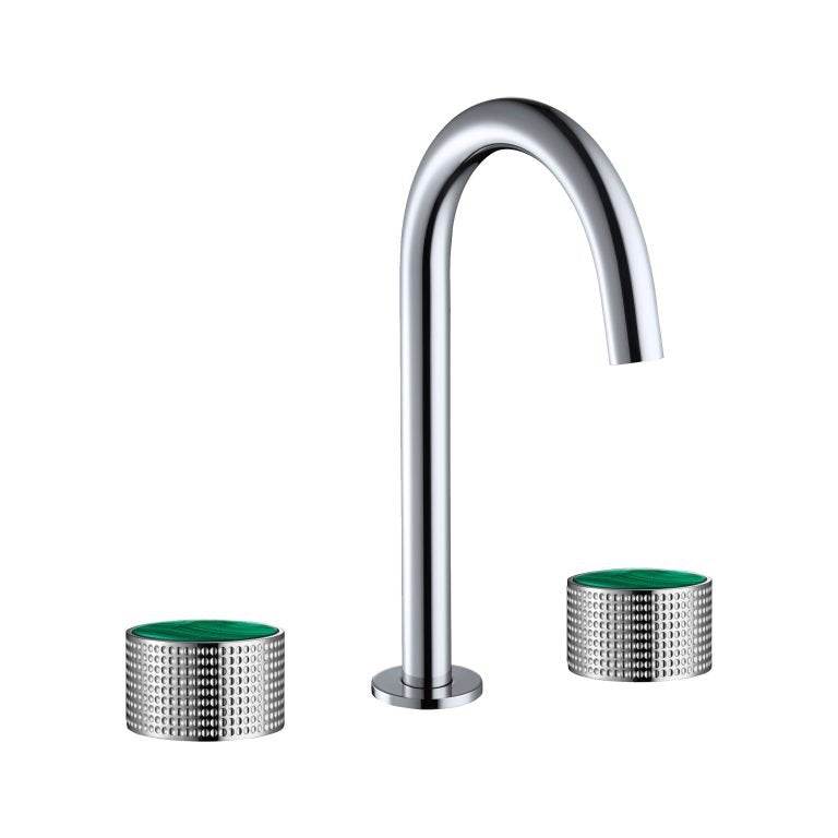 MAIER 82075J Bespoke Wide Spread Lav Dots Handle and Malachite Inlay