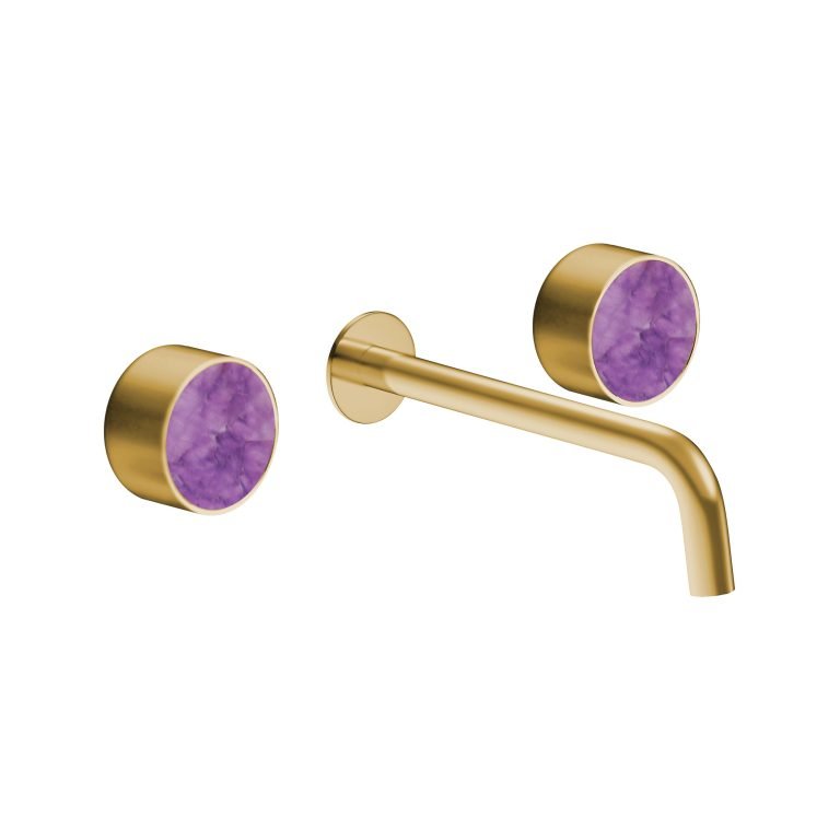 MAIER 82307 Bespoke Wallmount Lav Plain Handle and Amethyst Inlay