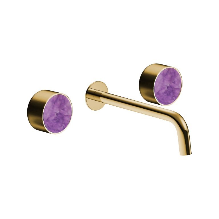 MAIER 82307 Bespoke Wallmount Lav Plain Handle and Amethyst Inlay